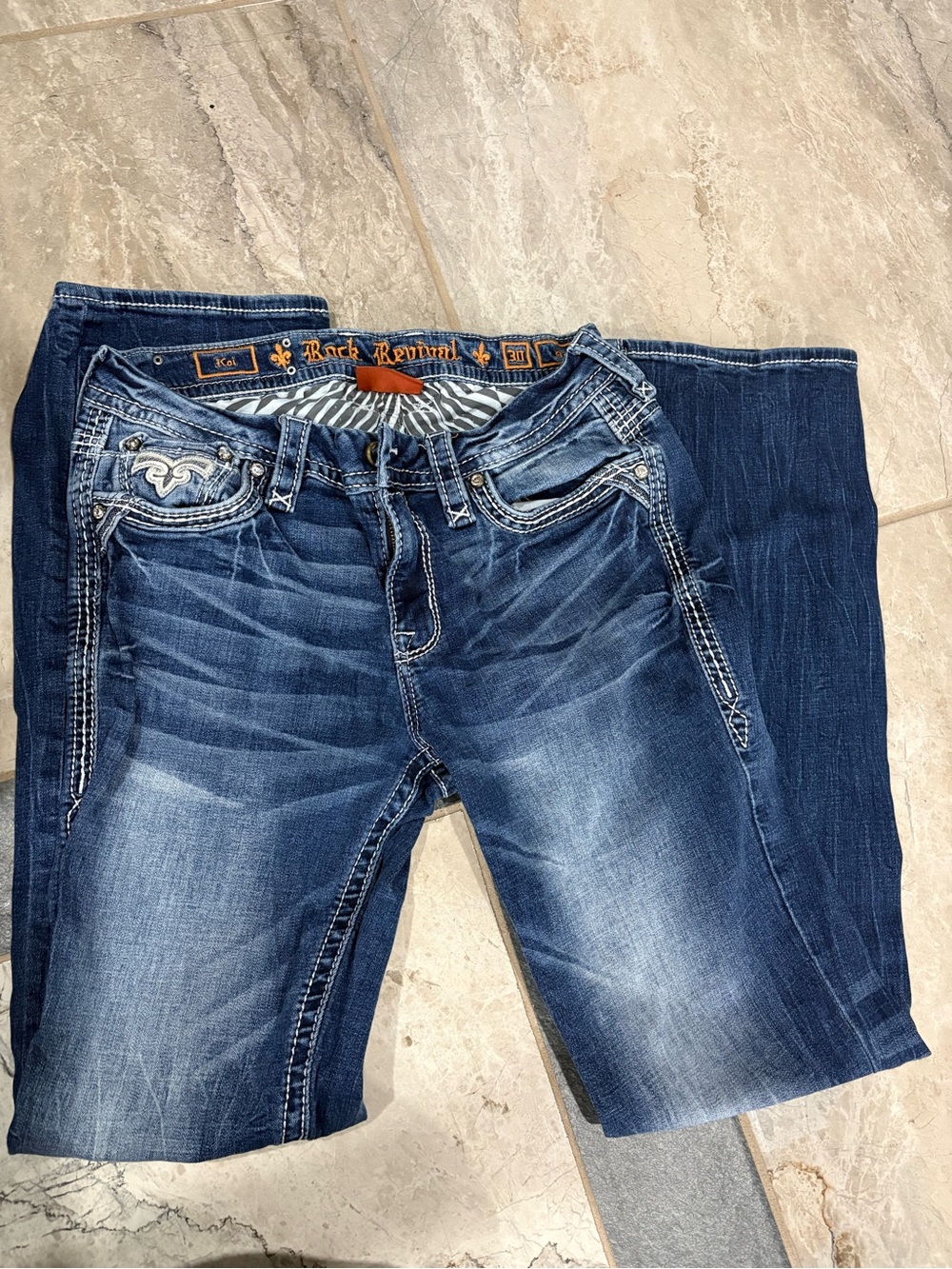 Rock Revival Women’s Faded Blue Relaxed Fit Jeans